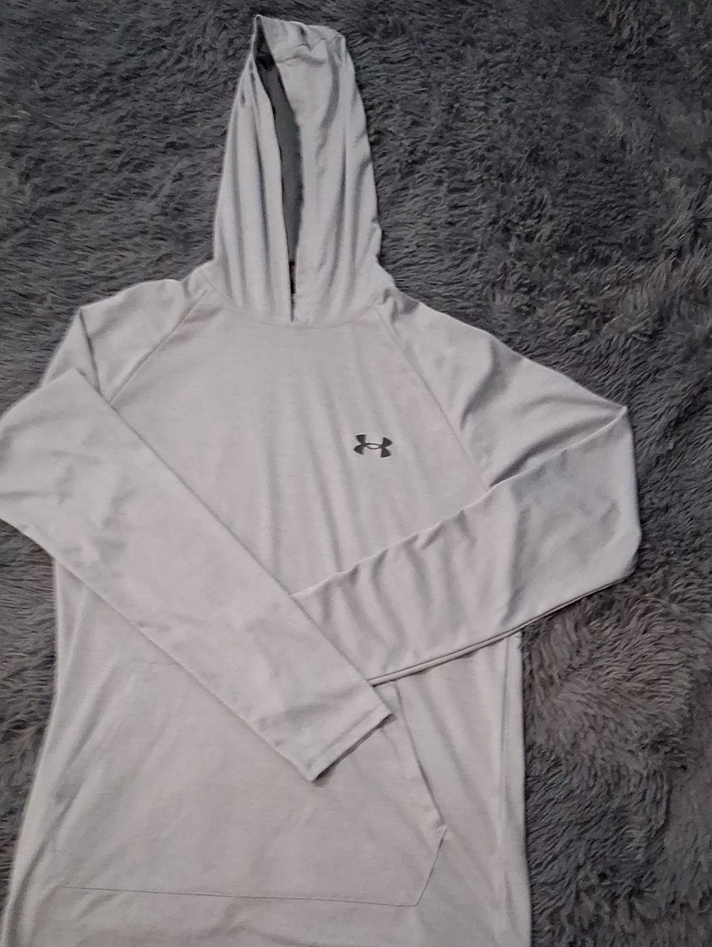 Under Armour Men’s Light Gray Hooded Zip-Up Pullover